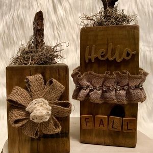 Farmhouse Wooden Pumpkins, Block Pumpkins, Rustic Pumpkins, Farmhouse Fall Decor
